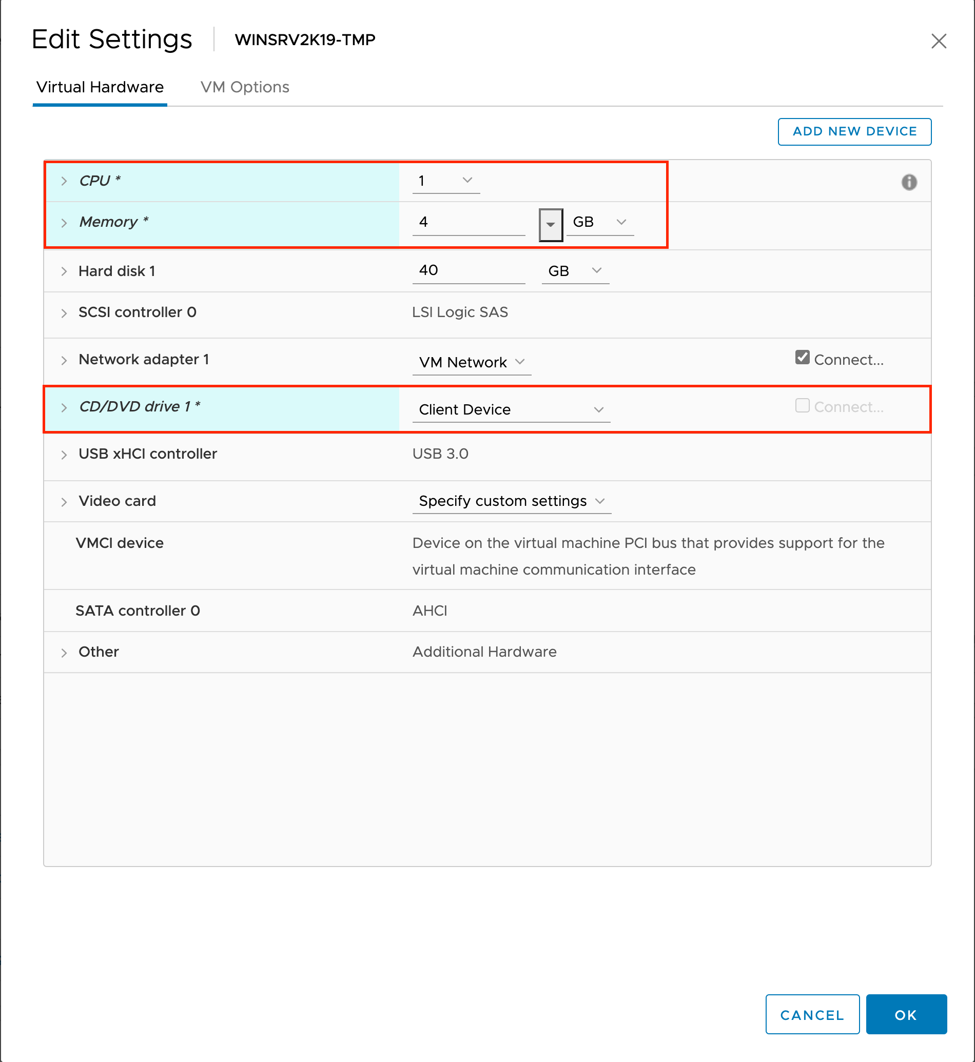 Создание шаблона VMware vSphere для Windows Server 2019 - Cloud Adoption  Framework | Microsoft Learn