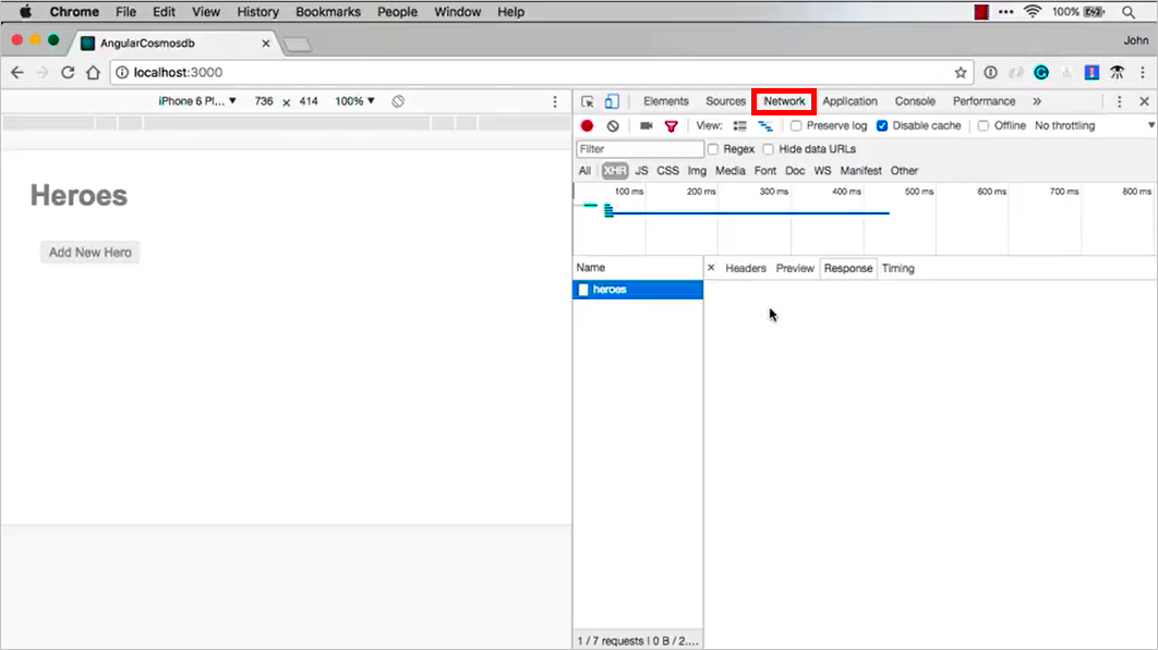 Новая учетная запись Azure Cosmos DB на портале Azure