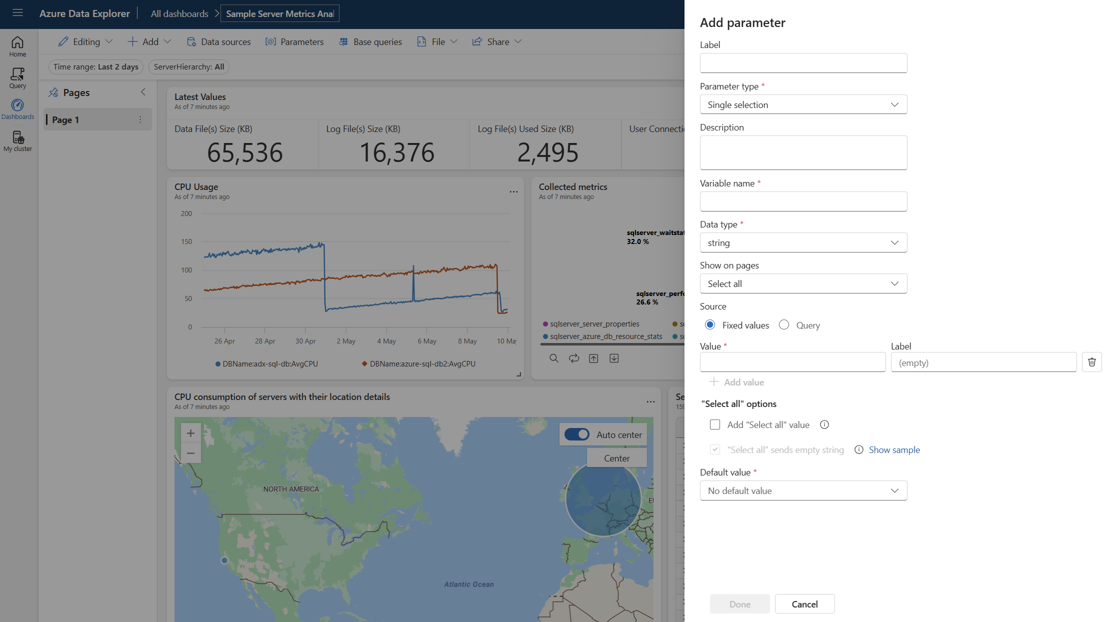Снимок экрана: панель 