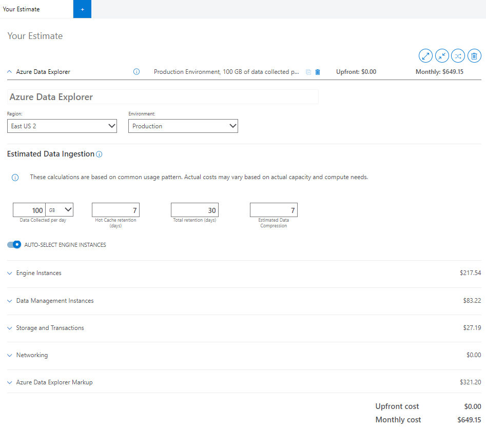 Калькулятор цен azure Data Explorer - Azure Data Explorer | Microsoft Learn