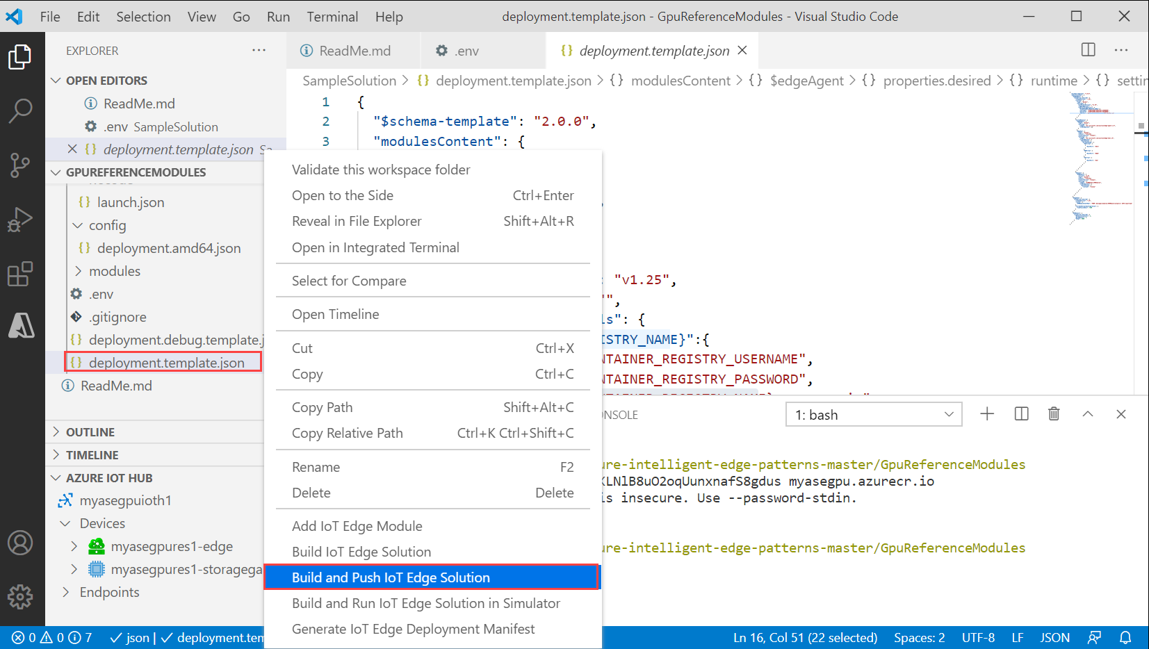Создание и отправка решения IoT&nbsp;Edge