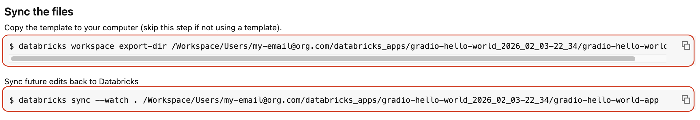 Просмотр страницы сведений о приложении после создания приложения