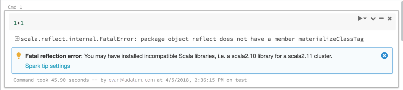 рекомендации по ошибкам Spark