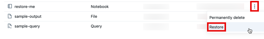 Объект restore