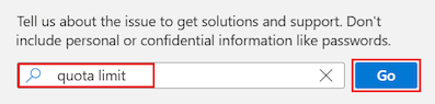 Снимок экрана, на котором показан ответ на вопрос и ограничение квоты с помощью раздела