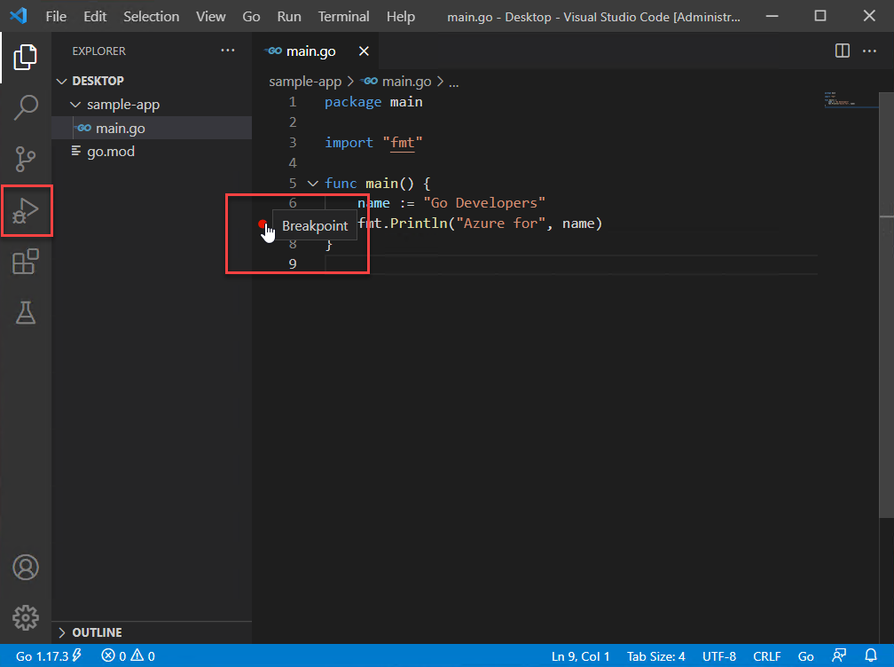 Настройка разработки Visual Studio Code для Go - Go on Azure | Microsoft  Learn