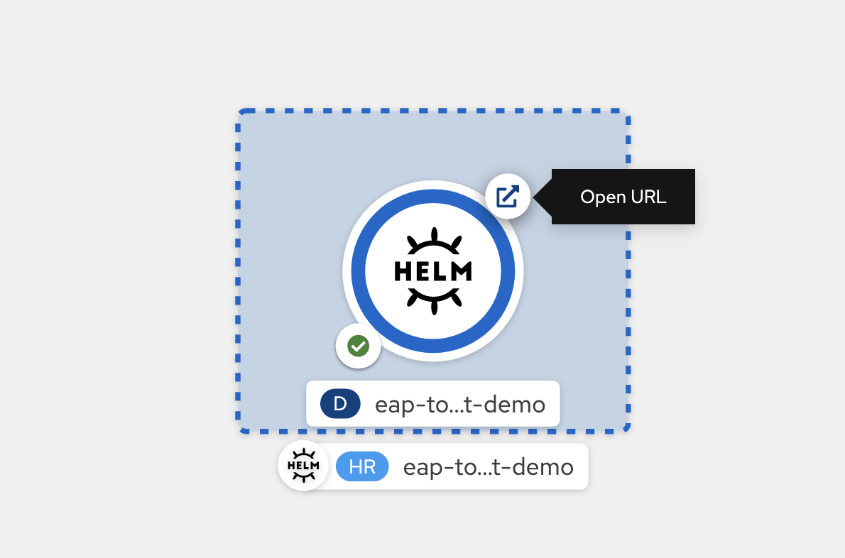 Снимок экрана: открытое консольНое приложение OpenShift.