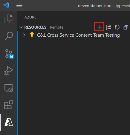 Снимок экрана: Обозреватель Azure Visual Studio Code с выделенным значком приложения-функции Azure.