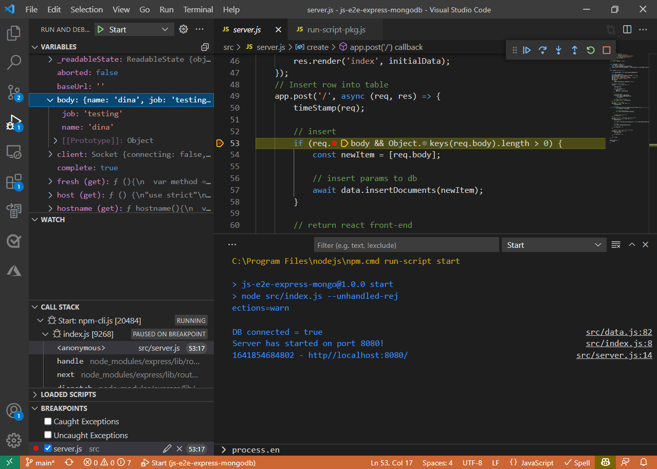 Разработка в Node.js с помощью Visual Studio Code - JavaScript on Azure |  Microsoft Learn
