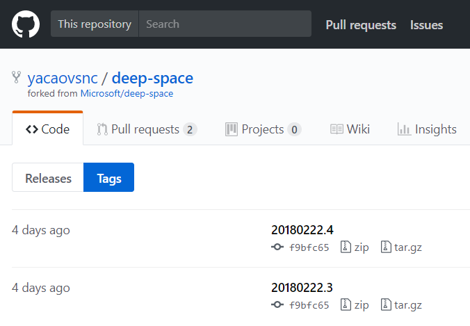 Примеры источников с тегами в GitHub