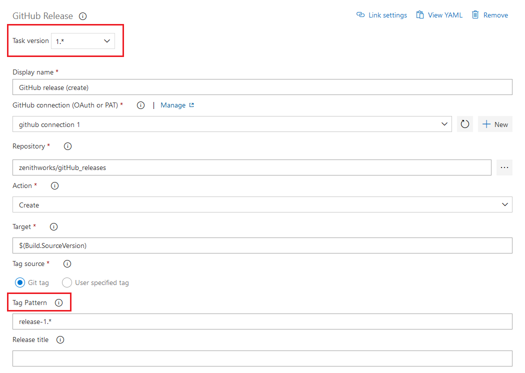 Улучшения задач выпуска GitHub.