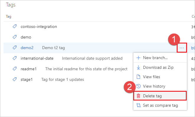 Использование тегов Git - Azure Repos | Microsoft Learn