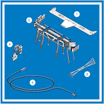 Иллюстрация частей держателя кабеля