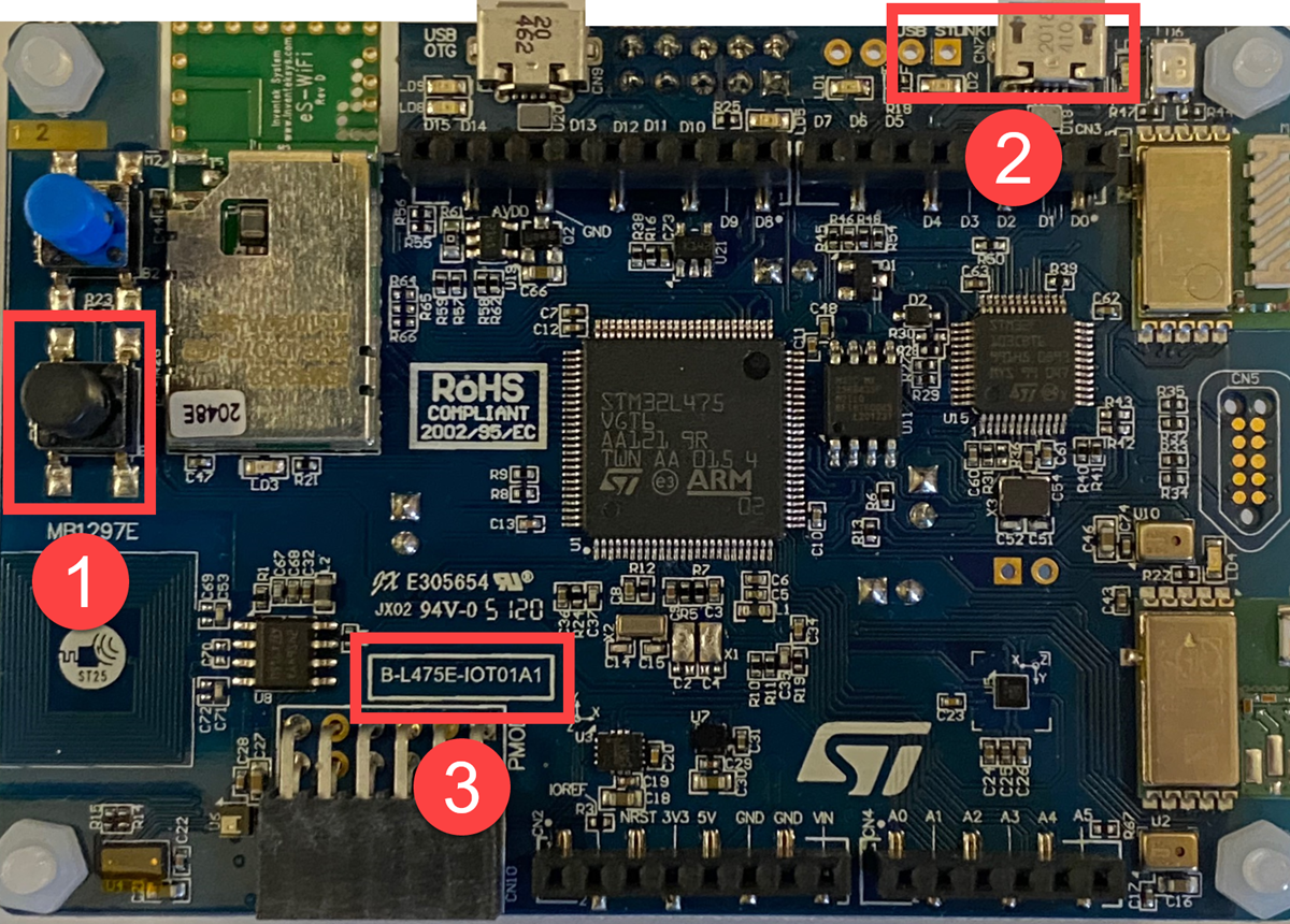 Краткое руководство. Подключение STMicropilnics B-L475E-IOT01A для ...