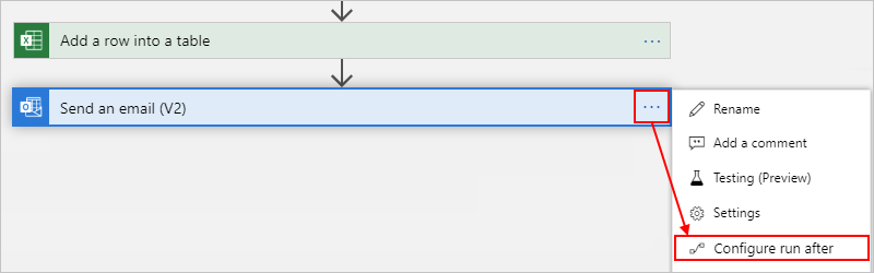 Screenshot showing Consumption workflow designer and current action with ellipses and 