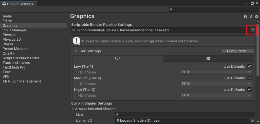 Universal unity pipeline. Universal render Pipeline Camera settings.