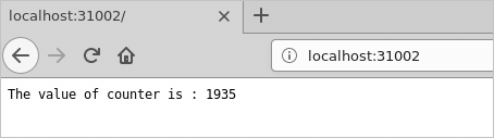 Counter Service application in Browser