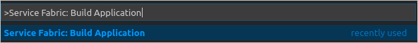 Build Application command in VS Code