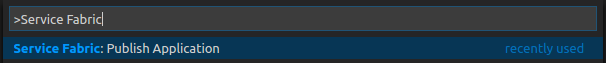 Publish Application command in VS Code