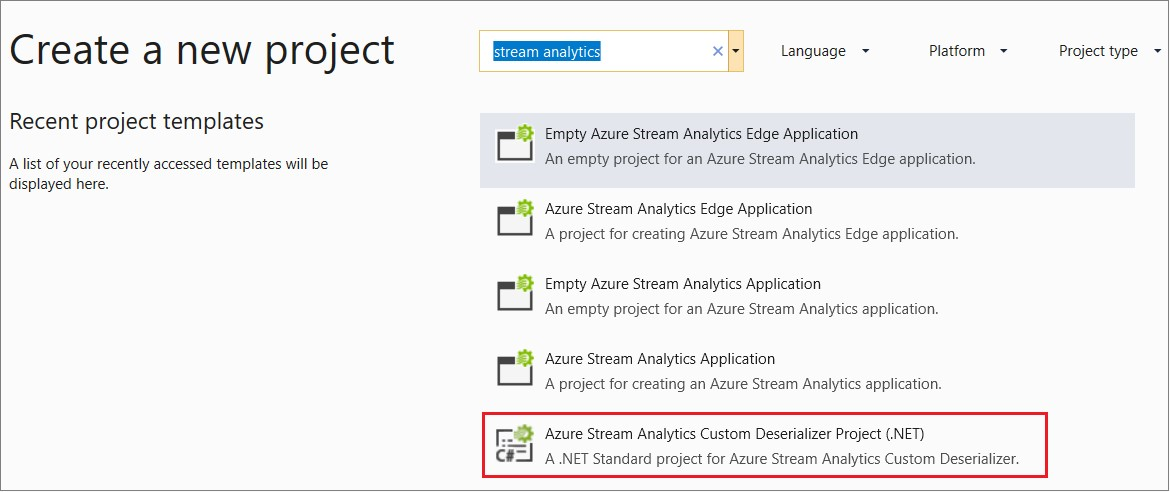 Create Visual Studio dotnet standard class library project