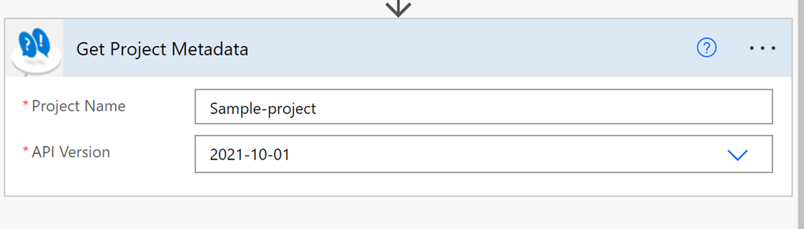 Получение метаданных проекта GetProjectMetadata