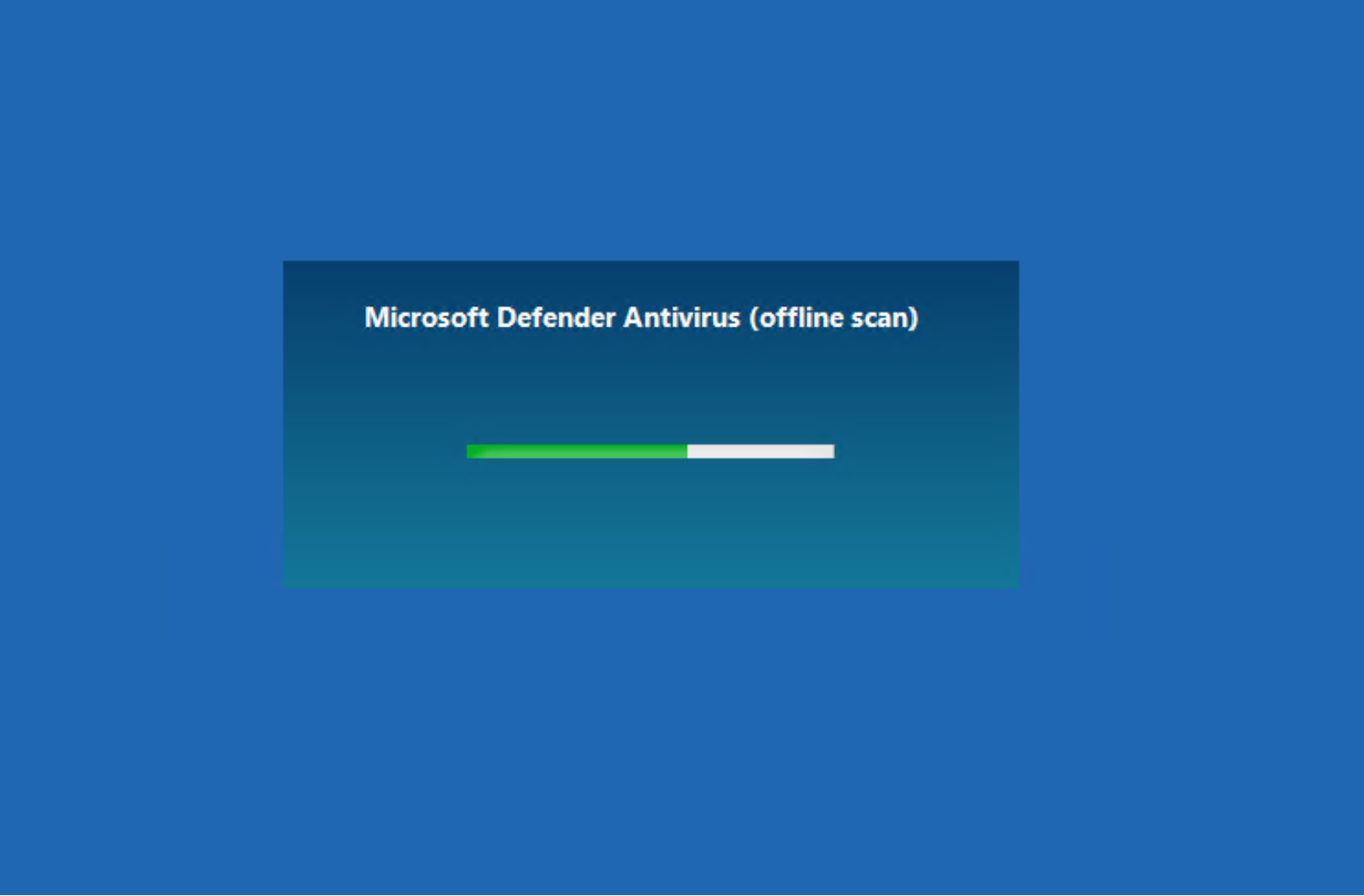 Снимок экрана: проверка антивирусной программы Microsoft Defender.