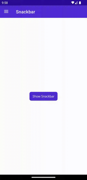 Снимок экрана: Панель закусок на Android
