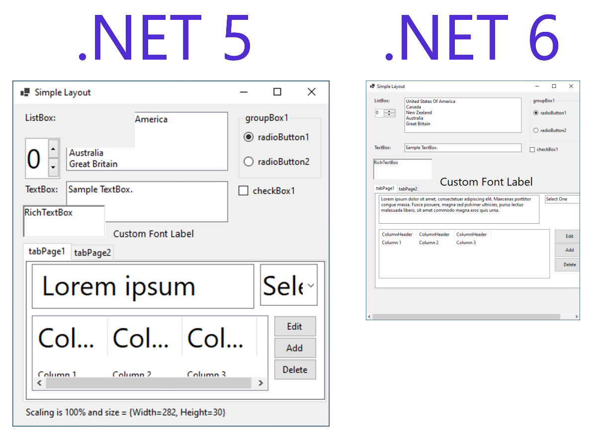 High DPI improvements in .NET 6 for Windows Forms