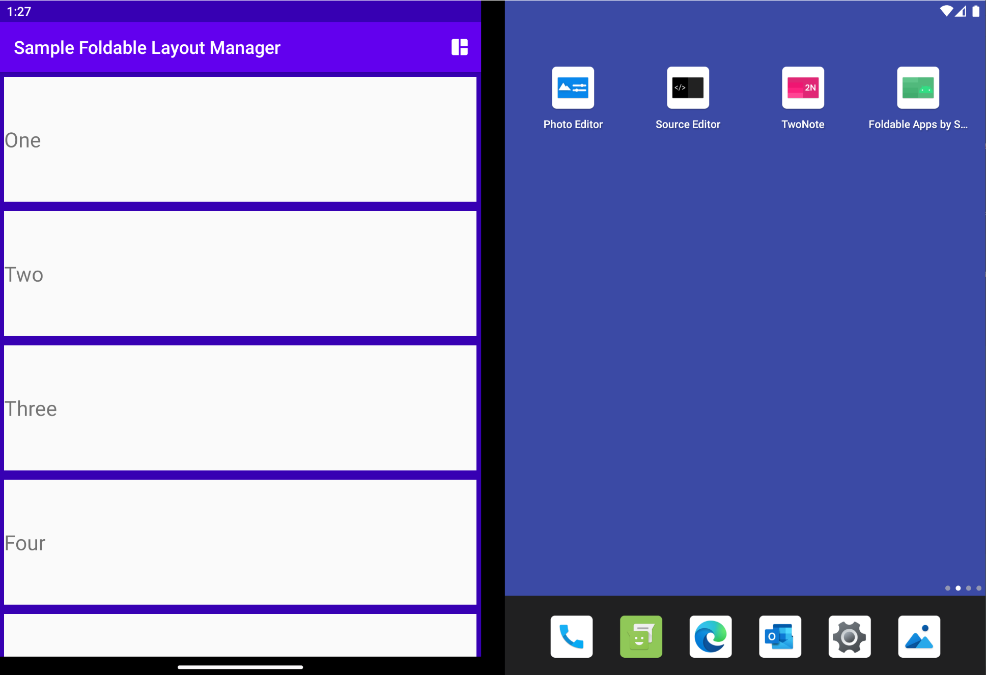 Пользовательские LayoutManager и ItemDecoration для RecyclerView -  Dual-screen | Microsoft Learn