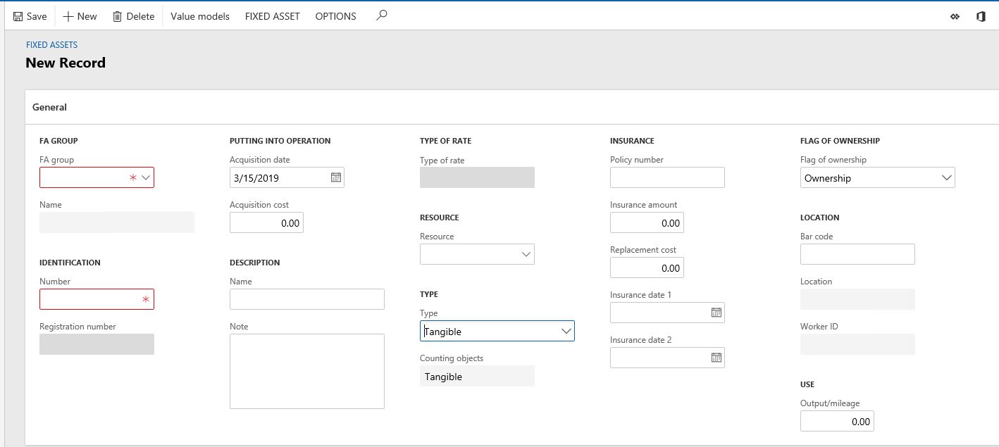 Основные средства (Россия) - Finance | Dynamics 365 | Microsoft Learn