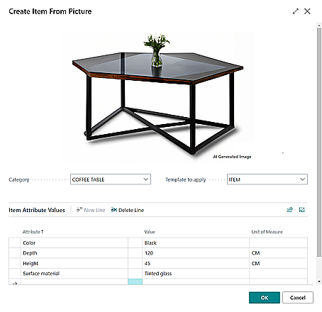 After uploading the image, a window displays it next to category, template, and attributes After uploading the image, a window displays it next to category, template, and attributes