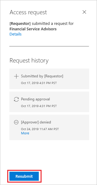 Select resubmit button