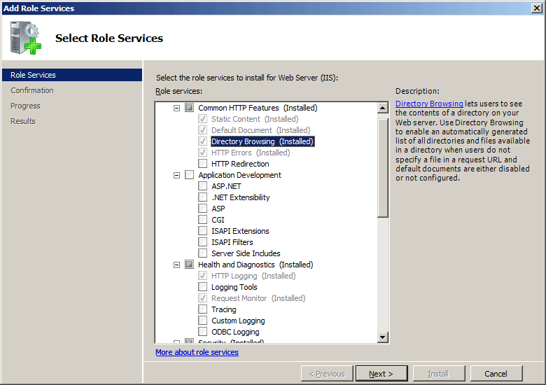 Directory browsing. IIS Express. Use managed Compatibility Mode.