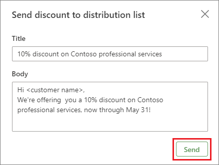 снимок экрана: текстовое поле сообщения и кнопка 