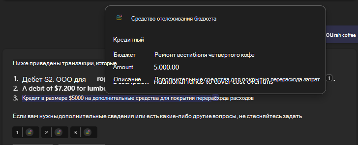 Адаптивная карта, отрисовывавая кредитную транзакцию.