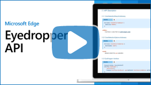 Эскиз видео для API eye Dropper