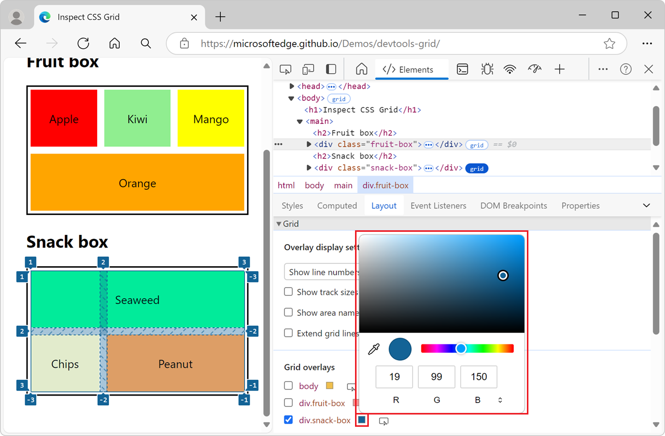 Проверка сетки CSS - Microsoft Edge Developer documentation | Microsoft  Learn