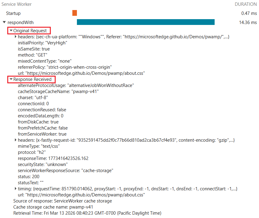 Полностью развернутый раздел respondWith