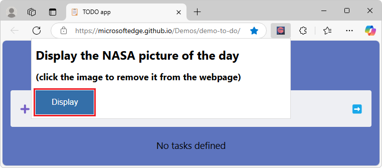 popup.html отображается после нажатия значка расширения