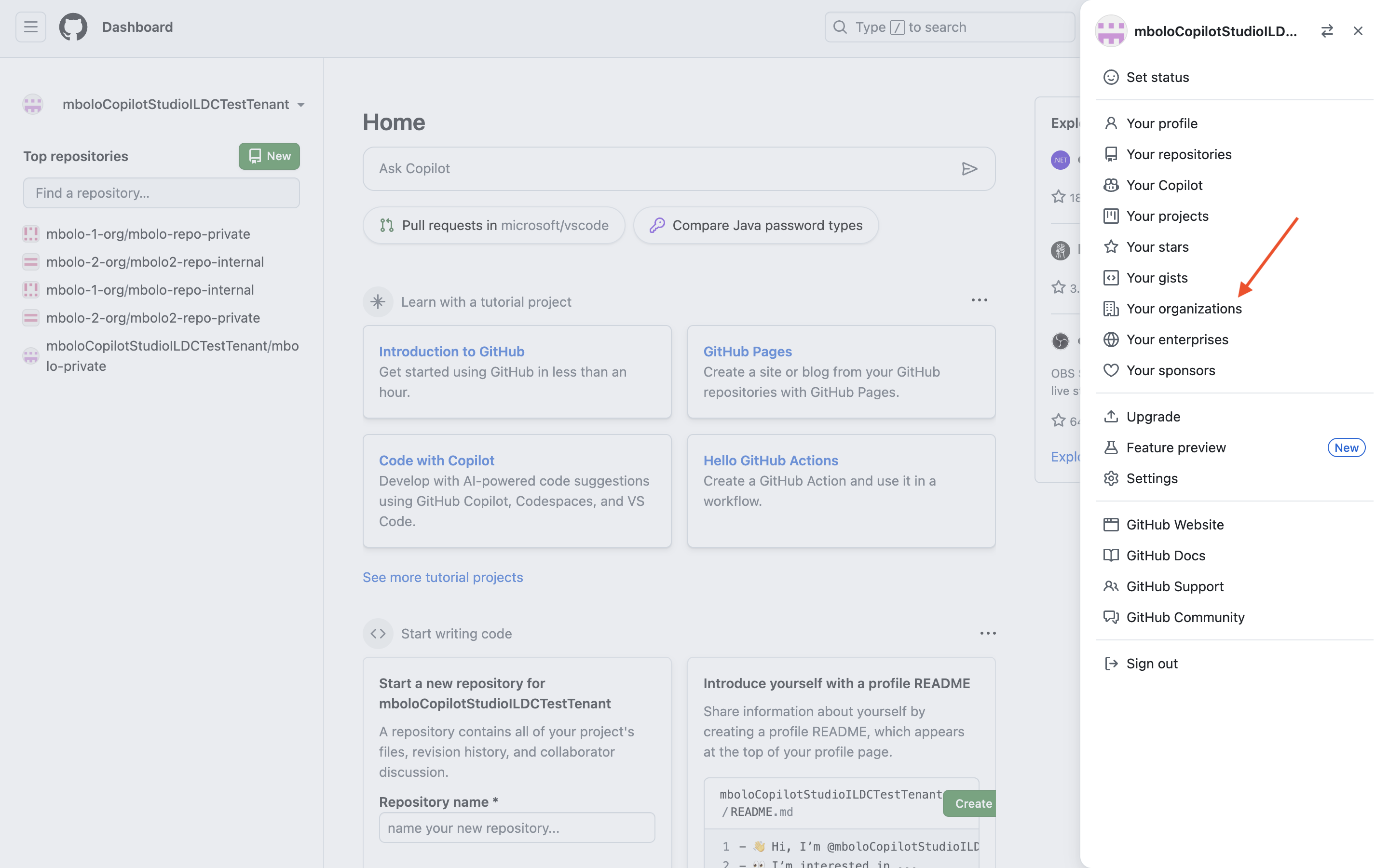 Настройка службы GitHub для приема соединителя Microsoft 365 Copilot ...