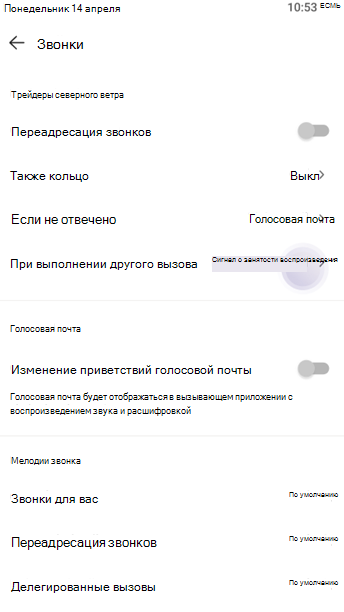 Снимок экрана: параметр 