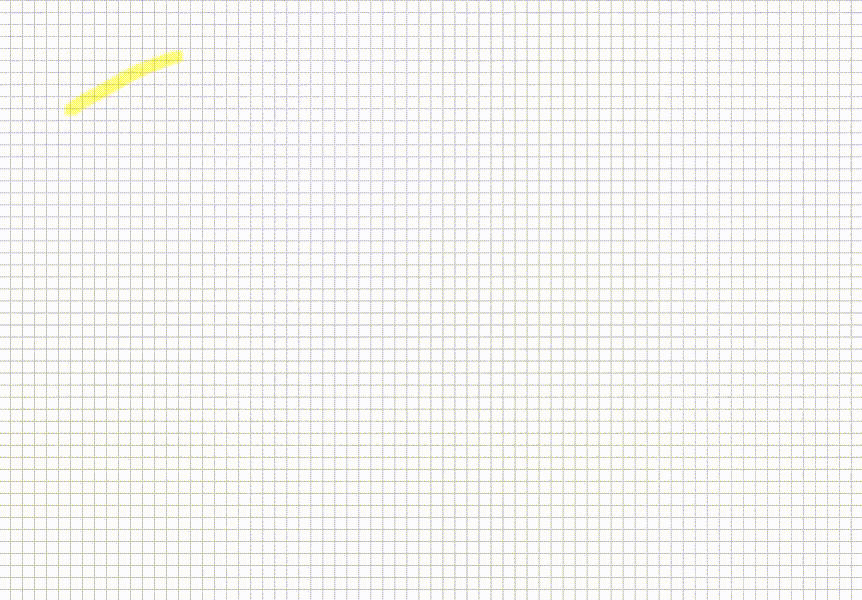В ФОРМАТЕ GIF показан пример рисования полупрозрачных штрихов на холсте с помощью средства выделения.