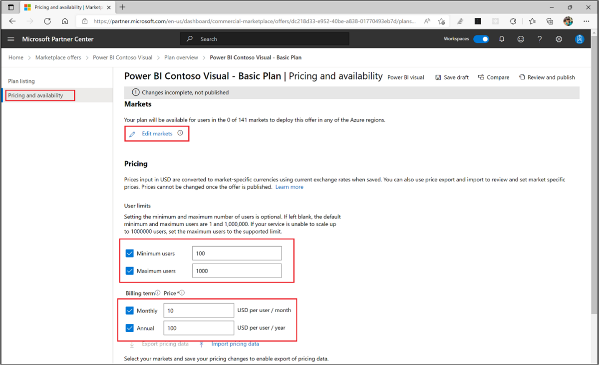 снимок экрана: вкладка цен и доступности.