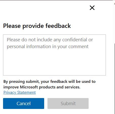 Screenshot showing providing feedback with comment form.