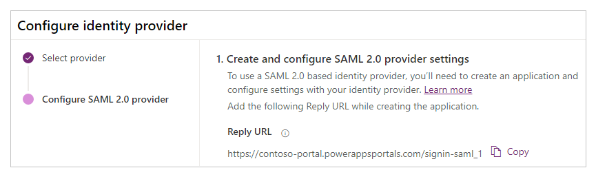 Создание приложения SAML 2.0.