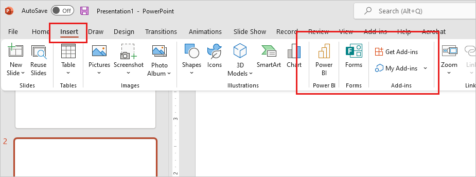 Как вставить power bi в powerpoint