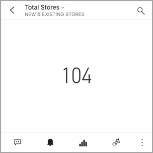 Скриншот информационной панели, показывающей плитку с числовым значением и активным индикатором предупреждения.