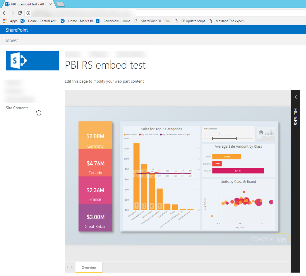 Внедрение отчета Сервер отчетов Power BI с помощью iFrame в SharePoint  Server - Power BI | Microsoft Learn