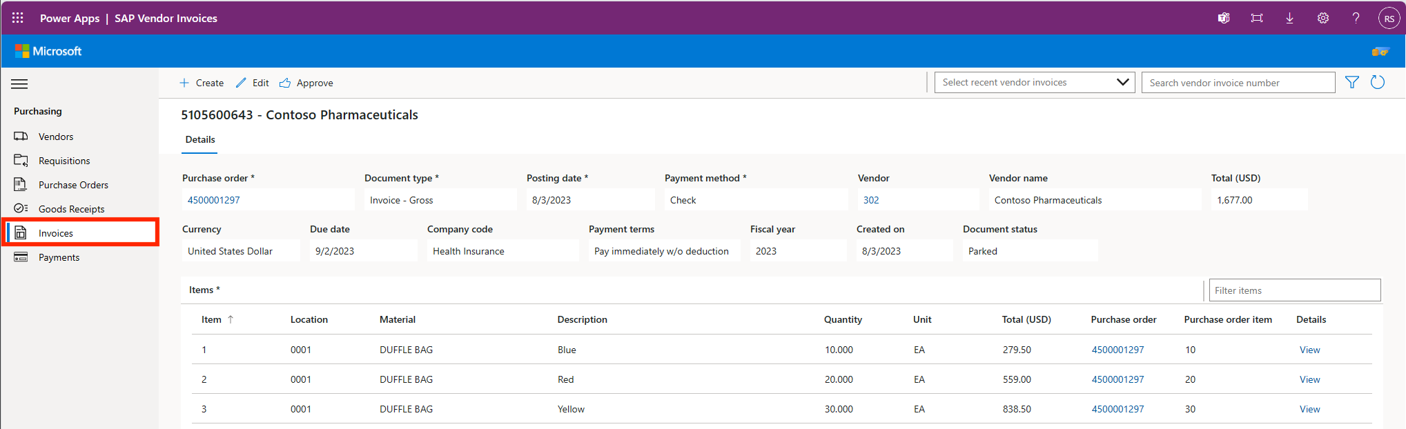 Использование приложения для управления счетами поставщиков SAP - Power  Platform | Microsoft Learn