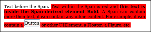 Снимок экрана: пример отображенного элемента Span